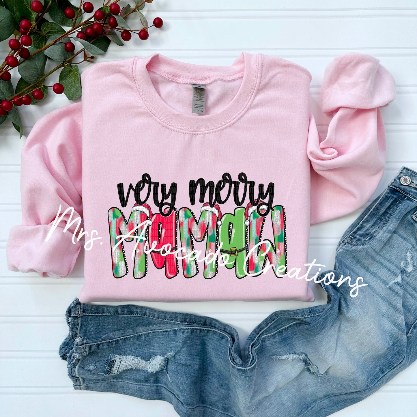 Pink very merry Mamaw