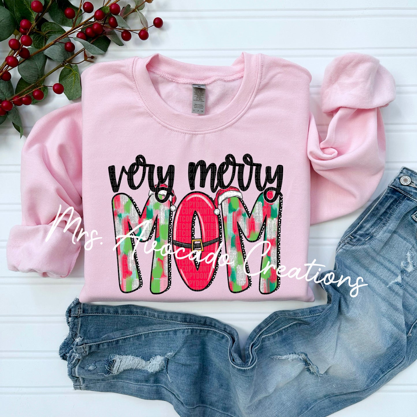 Pink very merry Mom