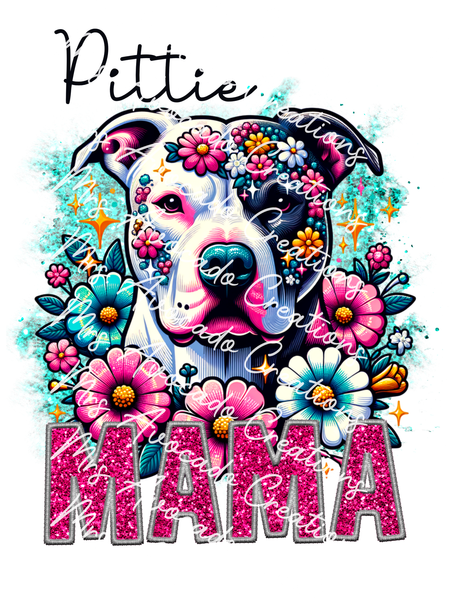Pittie (white brindle)