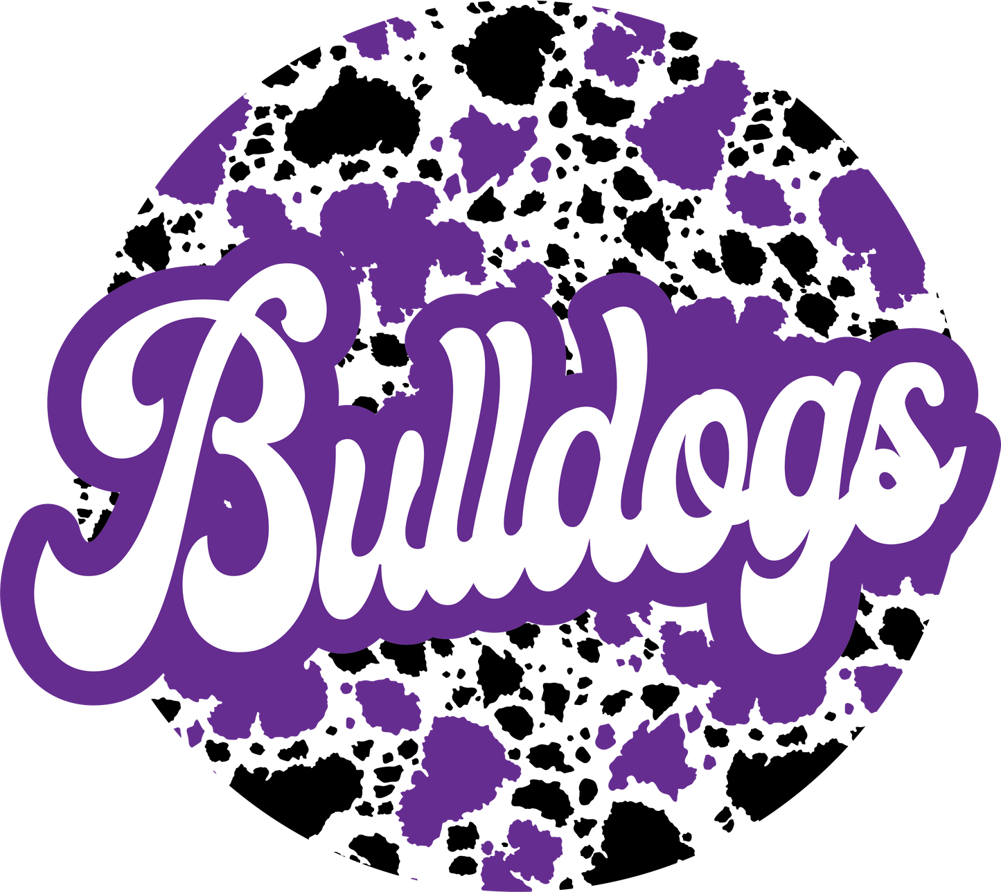 Bulldogs cow print