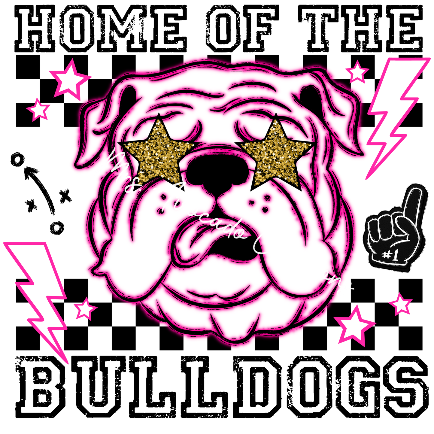 Home of the Bulldogs pink