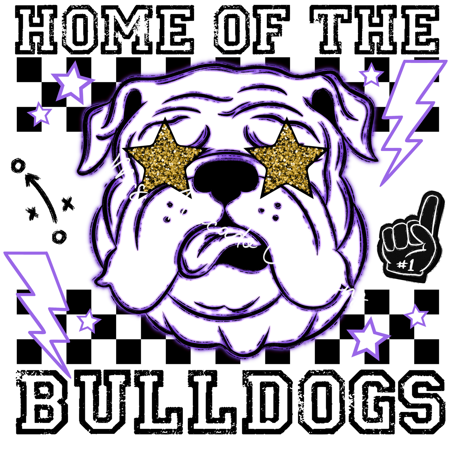 Home of the Bulldogs purple