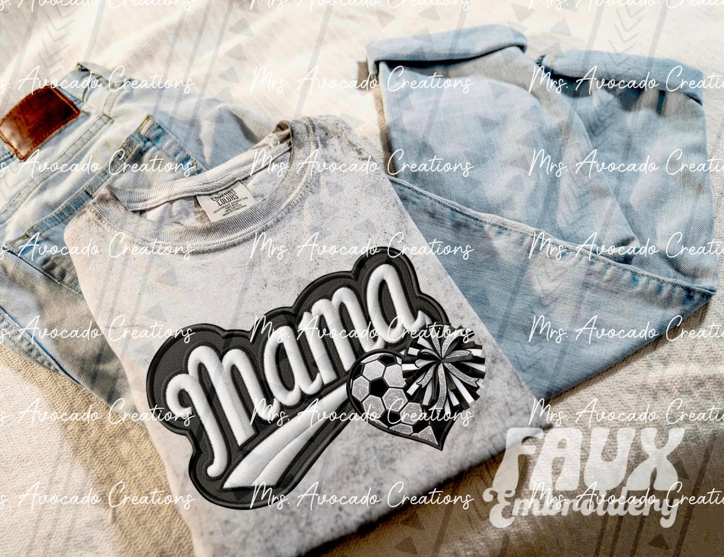Soccer/Cheer Mama Heart