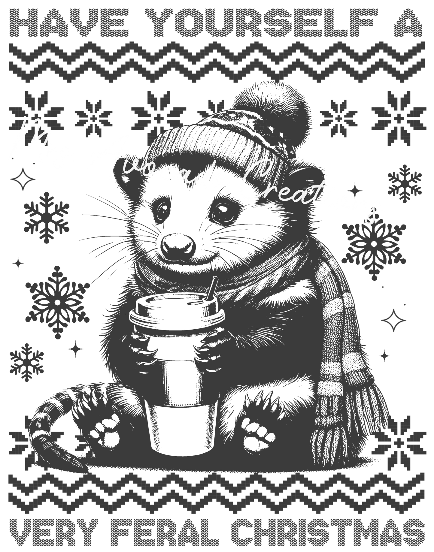 Have yourself a very feral Christmas opossum