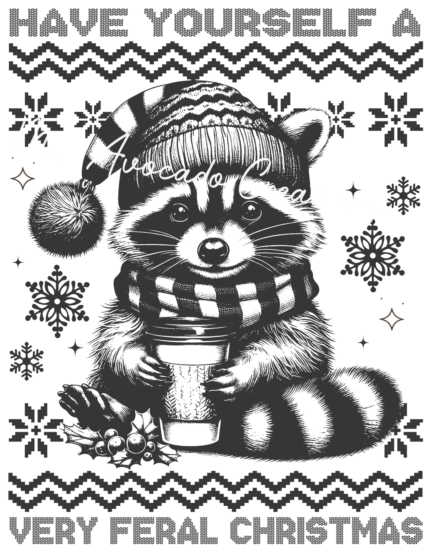 Have yourself a very feral Christmas raccoon