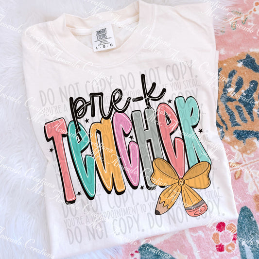 Bow Pencil Teacher Pre-K