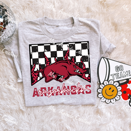 Checkered Flame Arkansas Razorbacks