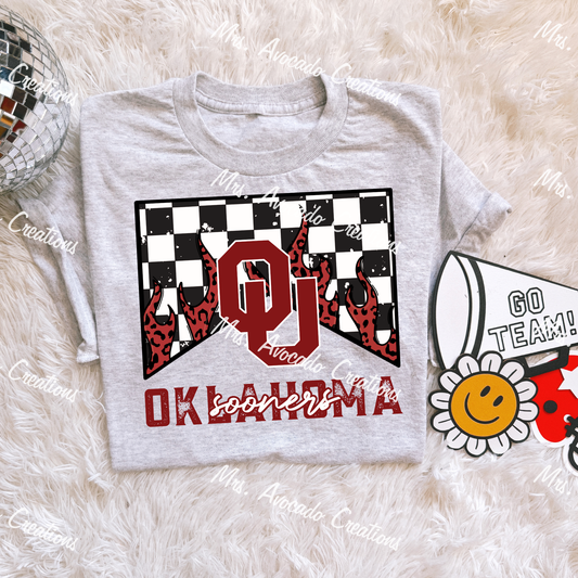 Checkered Flame Oklahoma Sooners