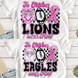 In October Mascot wears pink