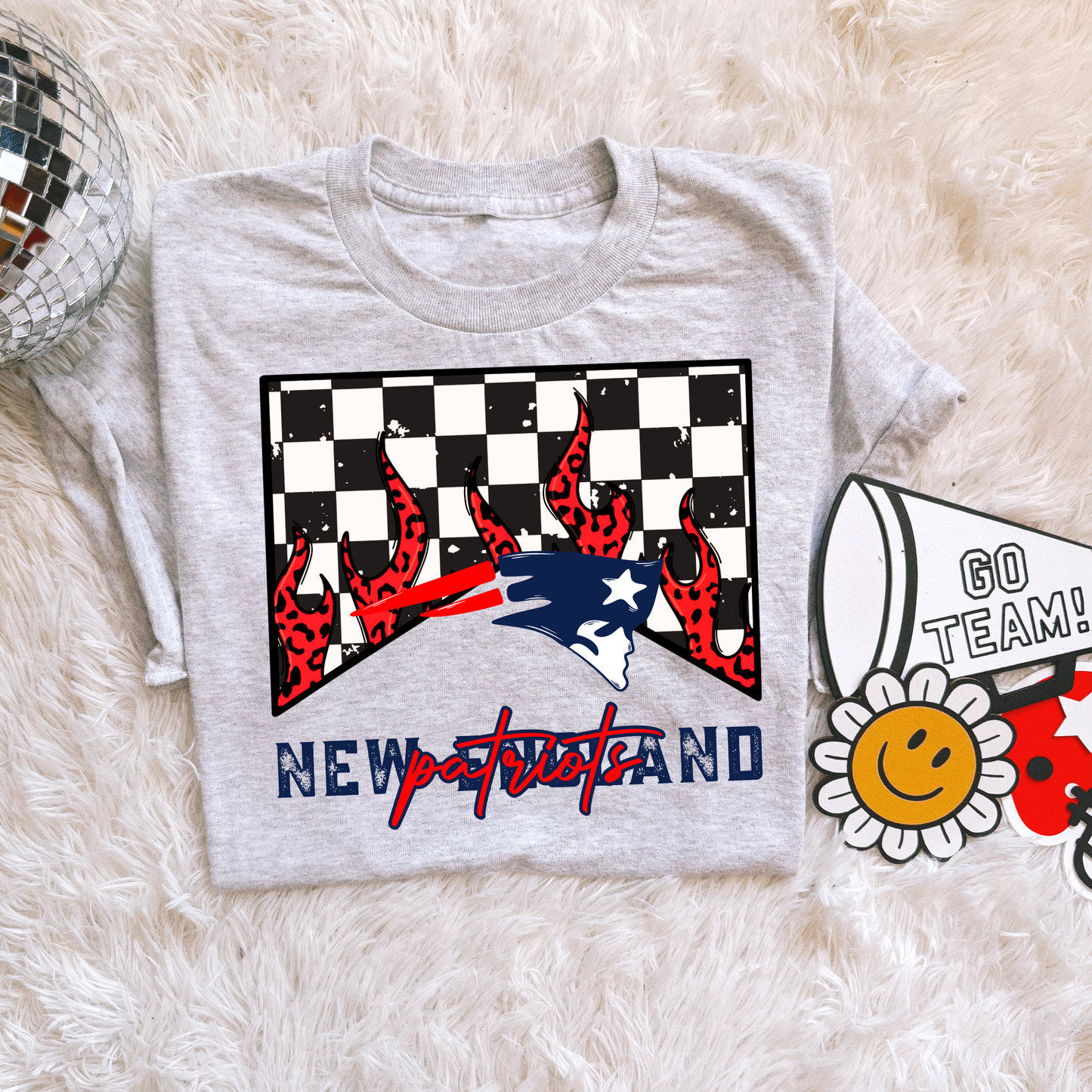 Checkered flame Patriots