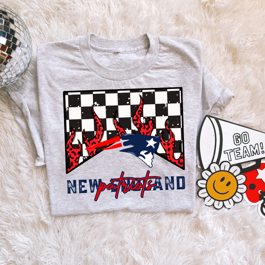 Checkered flame Patriots