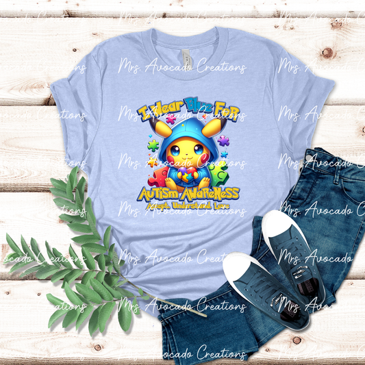 I wear blue yellow poké