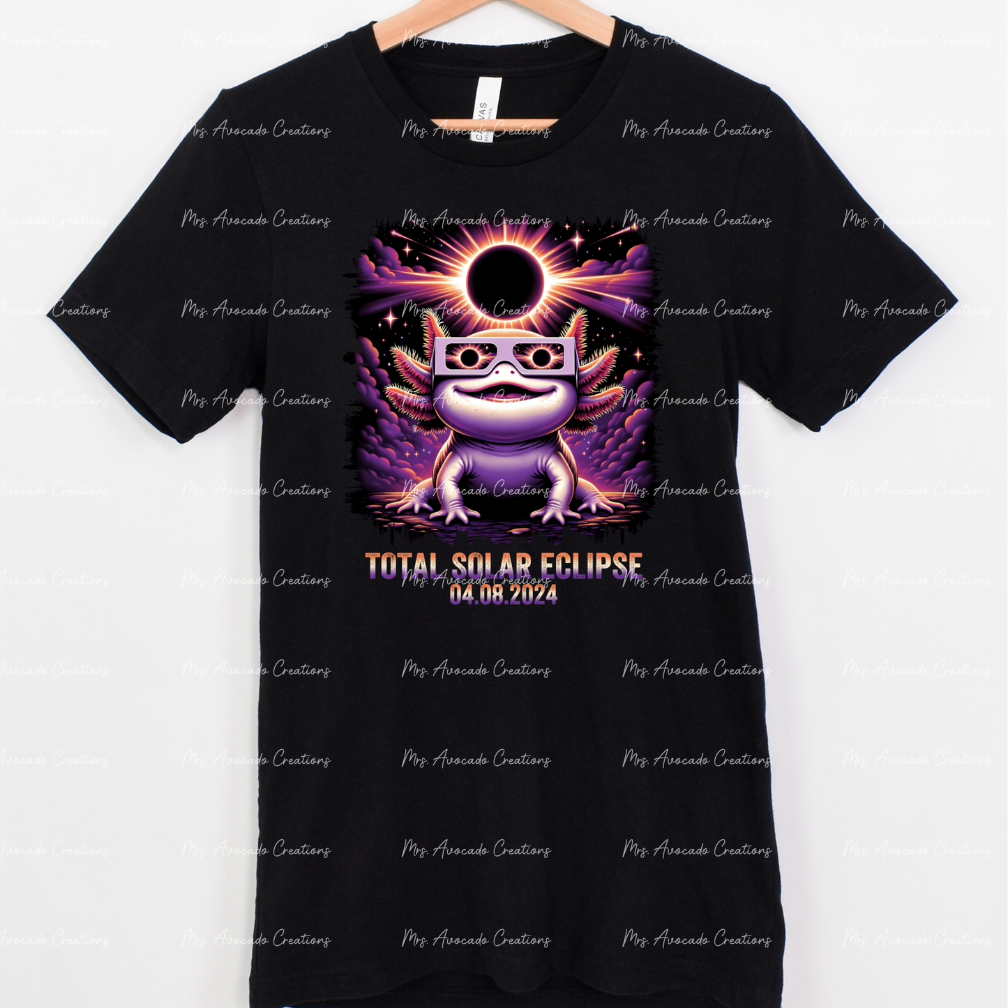 Solar Eclipse 2024 Axolotl purple
