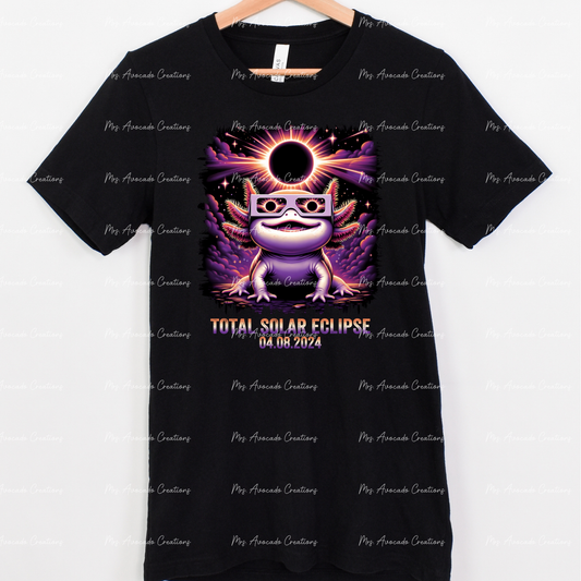 Solar Eclipse 2024 Axolotl purple