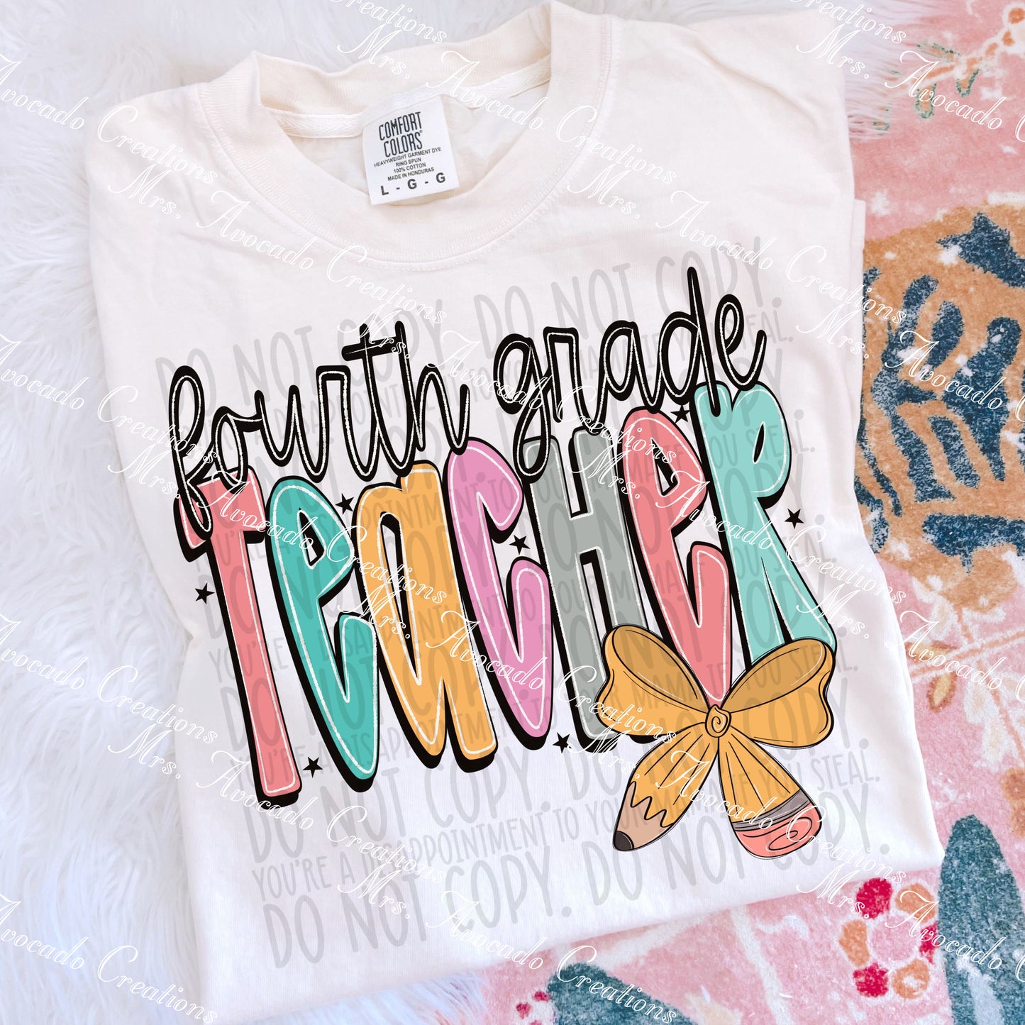 Bow Pencil Teacher Fourth Grade