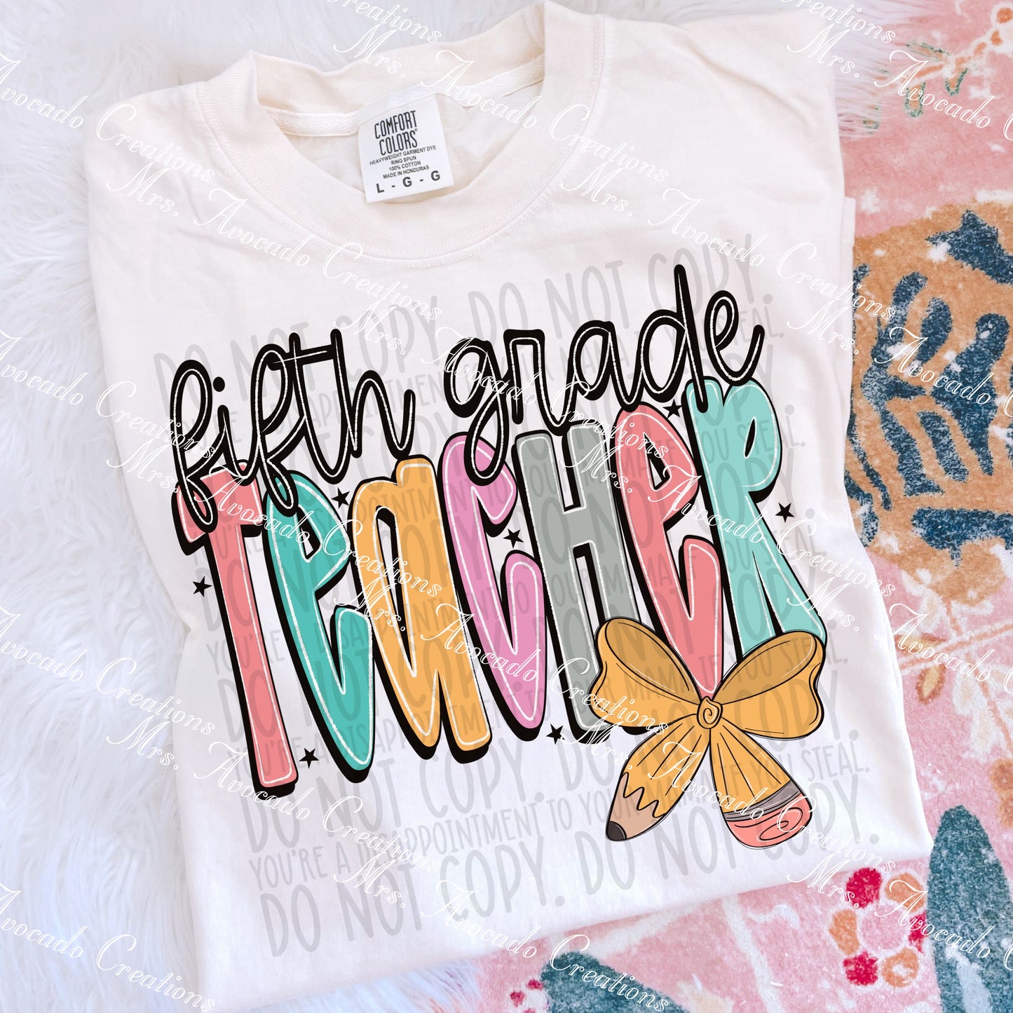 Bow Pencil Teacher Fifth Grade
