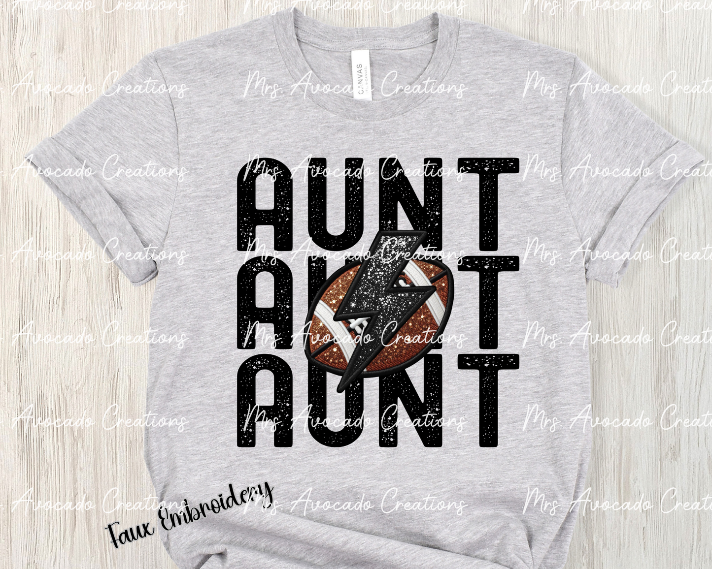 Football Aunt Stacked