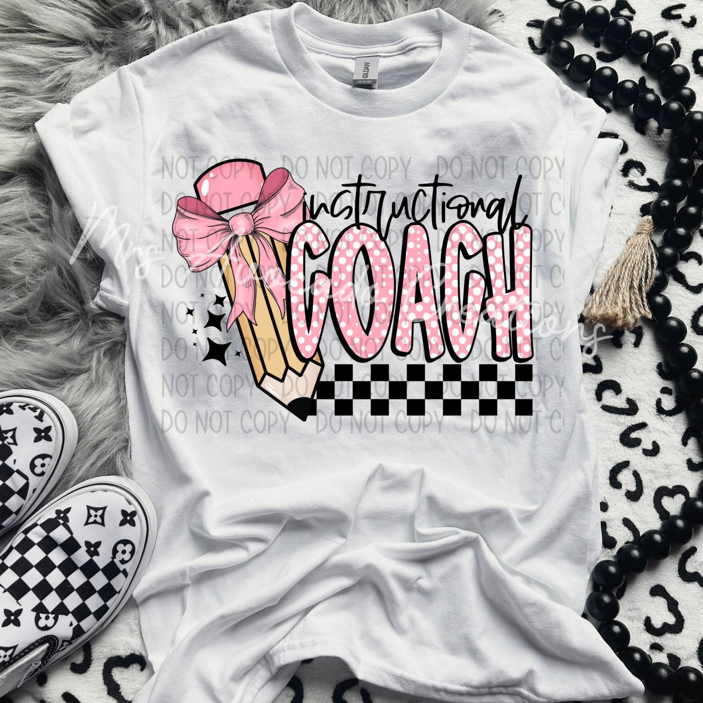 Pink bow pencil Instructional coach
