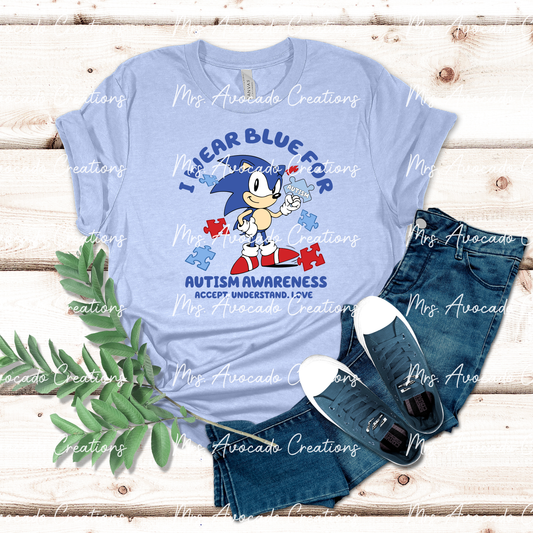 I wear blue racer