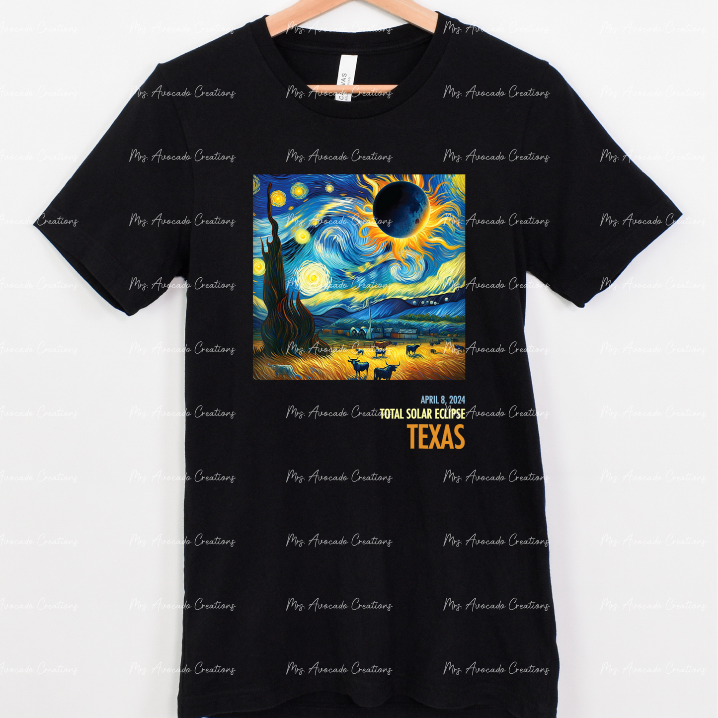 Solar Eclipse 2024 Starry Night