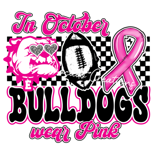 In October Bulldogs wear pink