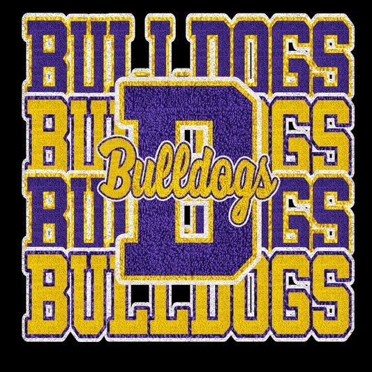 Bulldogs faux chenille