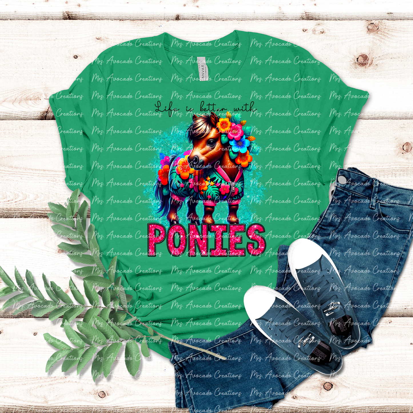 Life is better with ponies (brown)