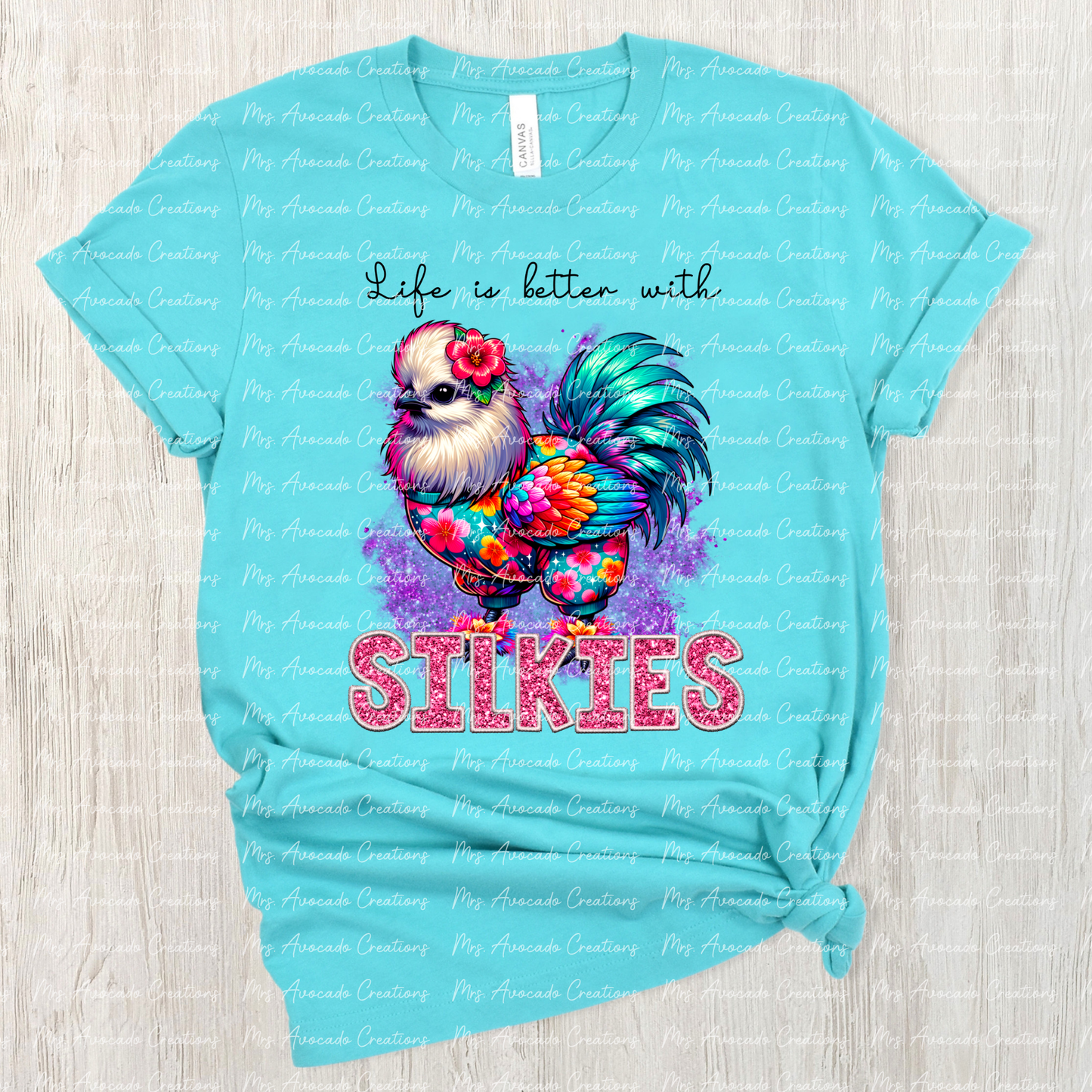 Life is better with silkies (white)