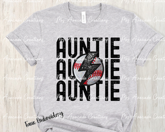 Baseball Auntie Stacked