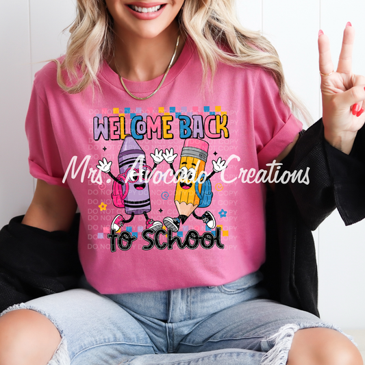 Welcome back to school crayons