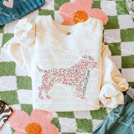 Floral American Bulldog