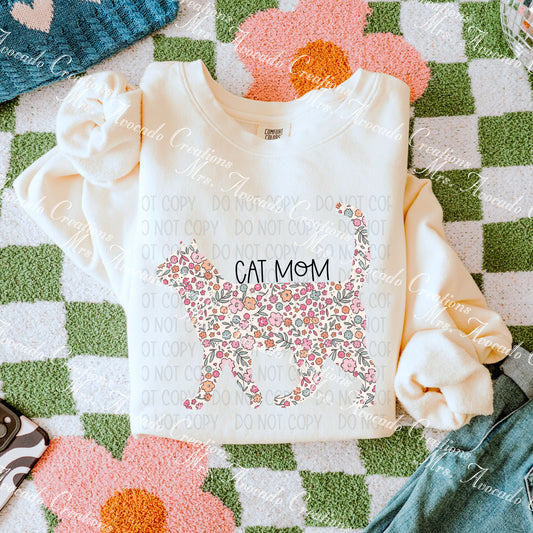 Floral Cat Mom (Standing)