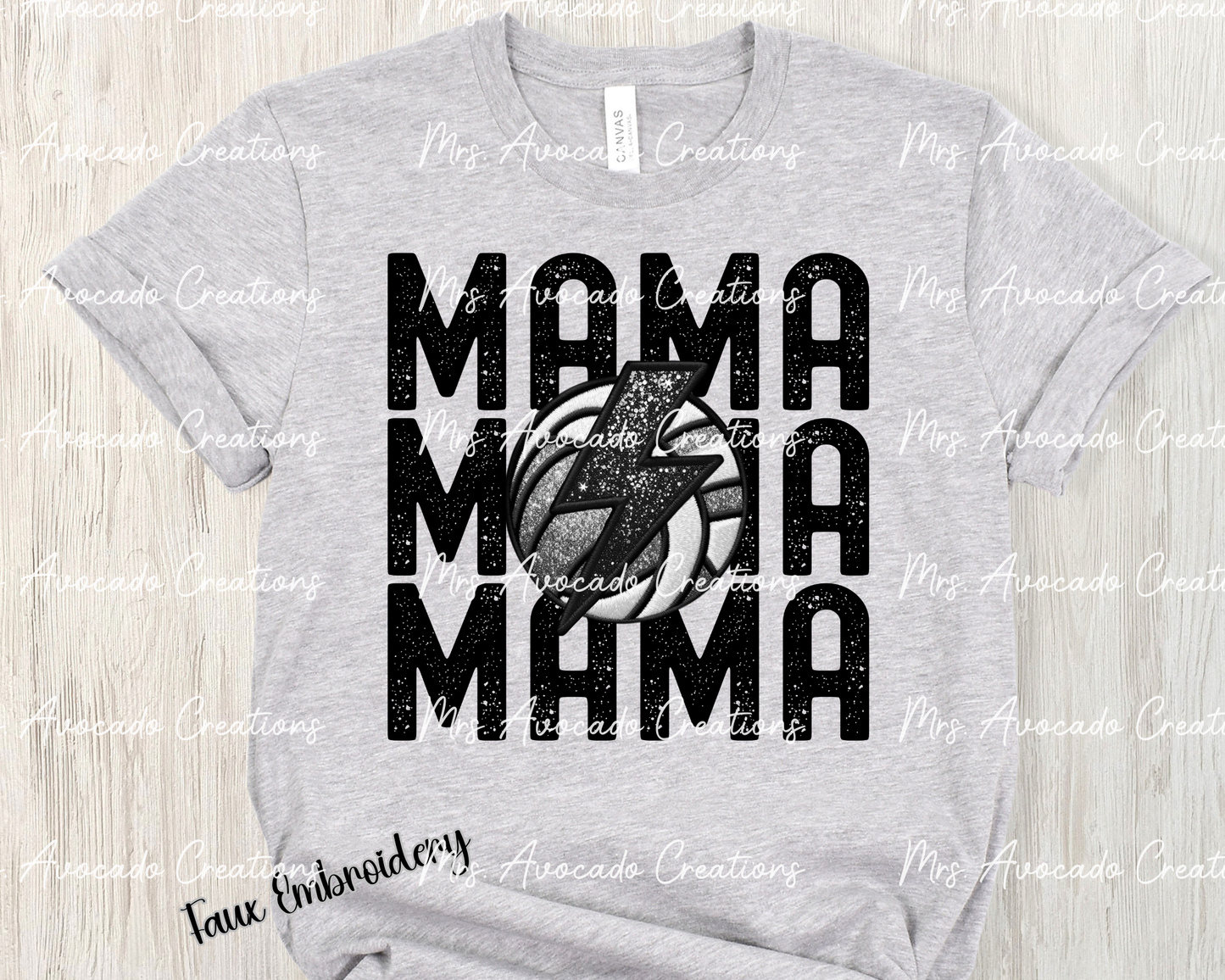 Volleyball Mama Stacked