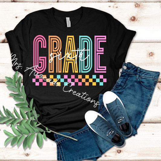 Sixth Grade Colorful Check
