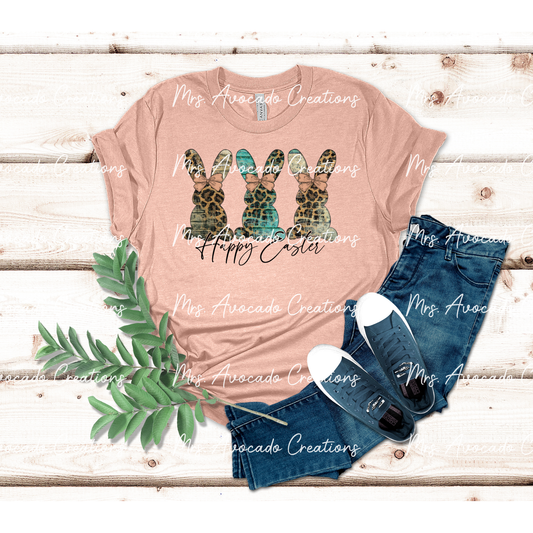 Bunny Trio Cheetah Print