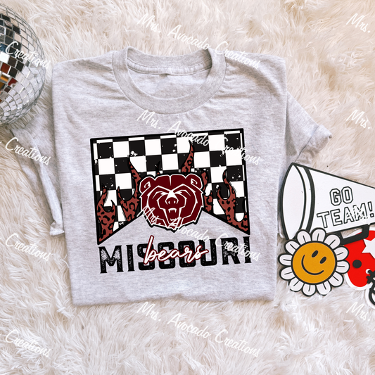 Checkered Flame Missouri Bears