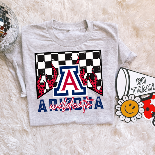 Checkered flame Arizona Wildcats