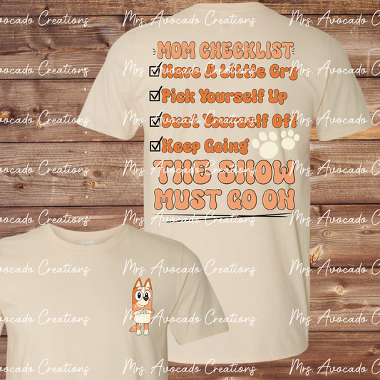 Mom Checklist Heeler Fam