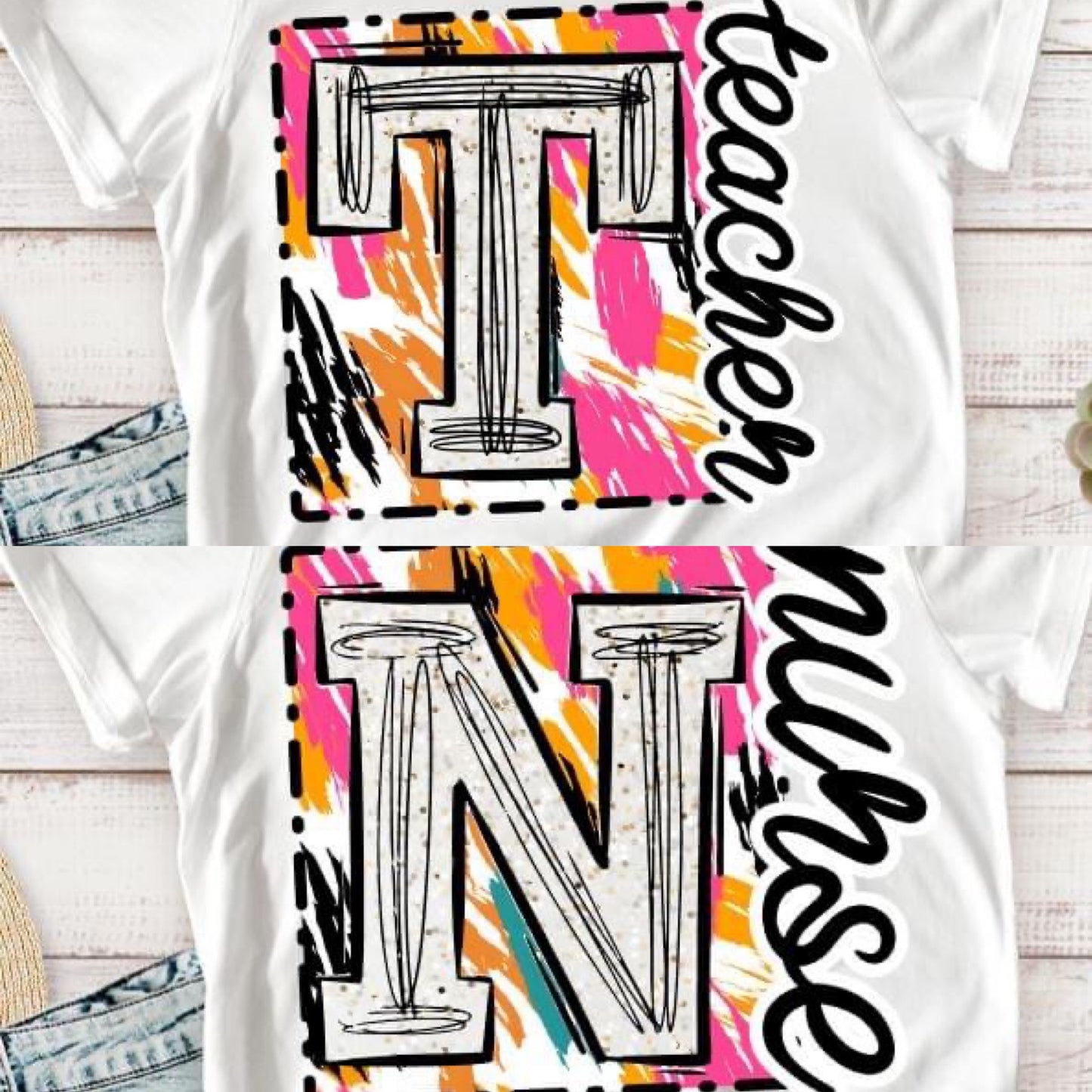 Faux glitter letter (custom)