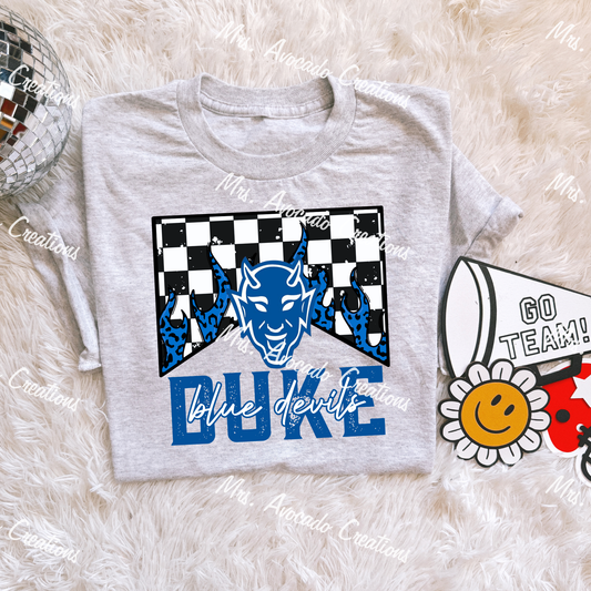 Checkered Flame Duke Blue Devils