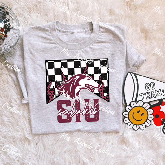 Checkered Flame SIU Salukis