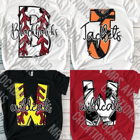 Sports Letter and Name (Custom)