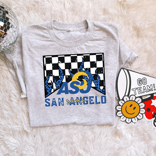 Checkered flame San Angelo Rams