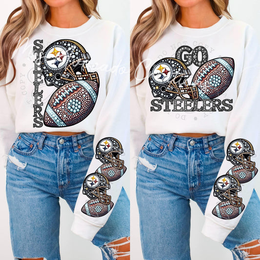 Faux Rhinestone Pittsburgh
