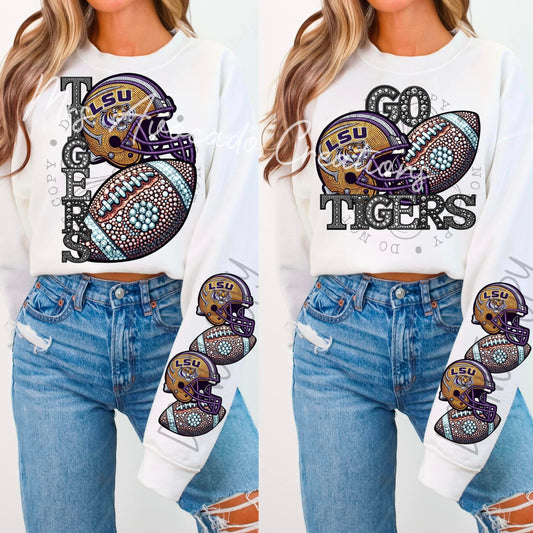 Faux Rhinestone Louisiana