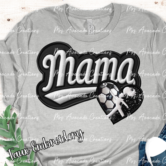 Soccer/Cheer Mama Heart