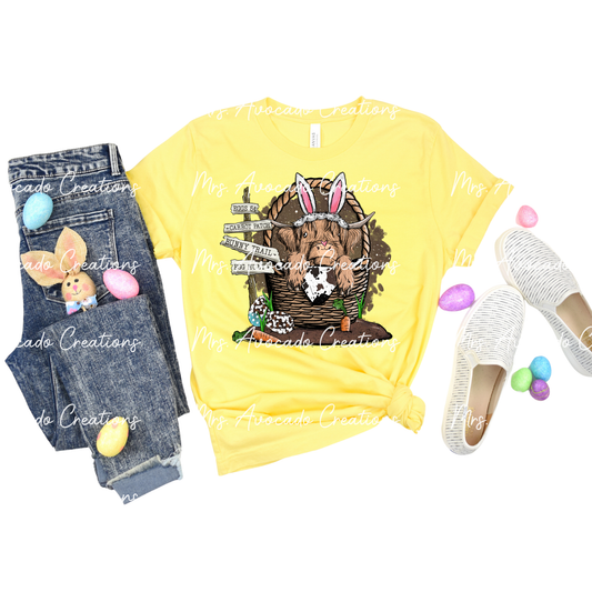 Happy Easter Highland Cow