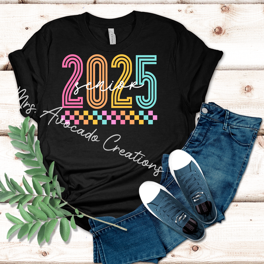 Senior 2025 Colorful Check