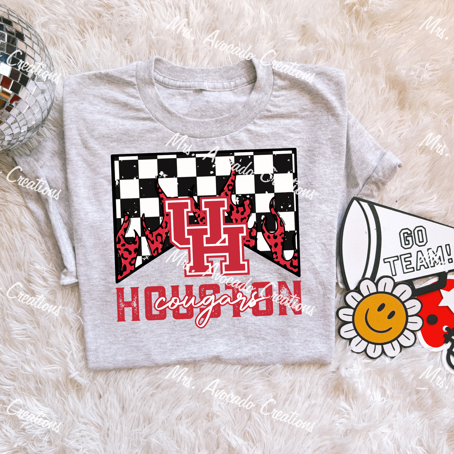 Checkered Flame Houston Cougars