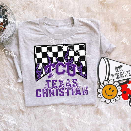 Checkered Flame TCU Horned Frogs